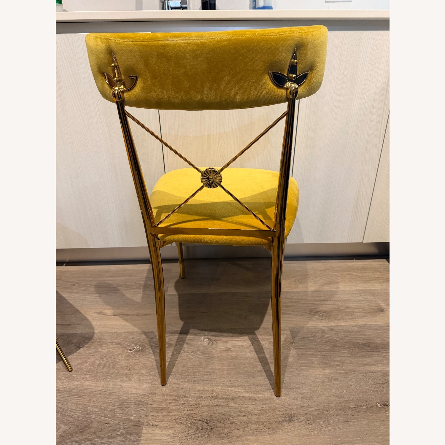 Jonathan Adler Yellow Velvet Dining Chair - image-3