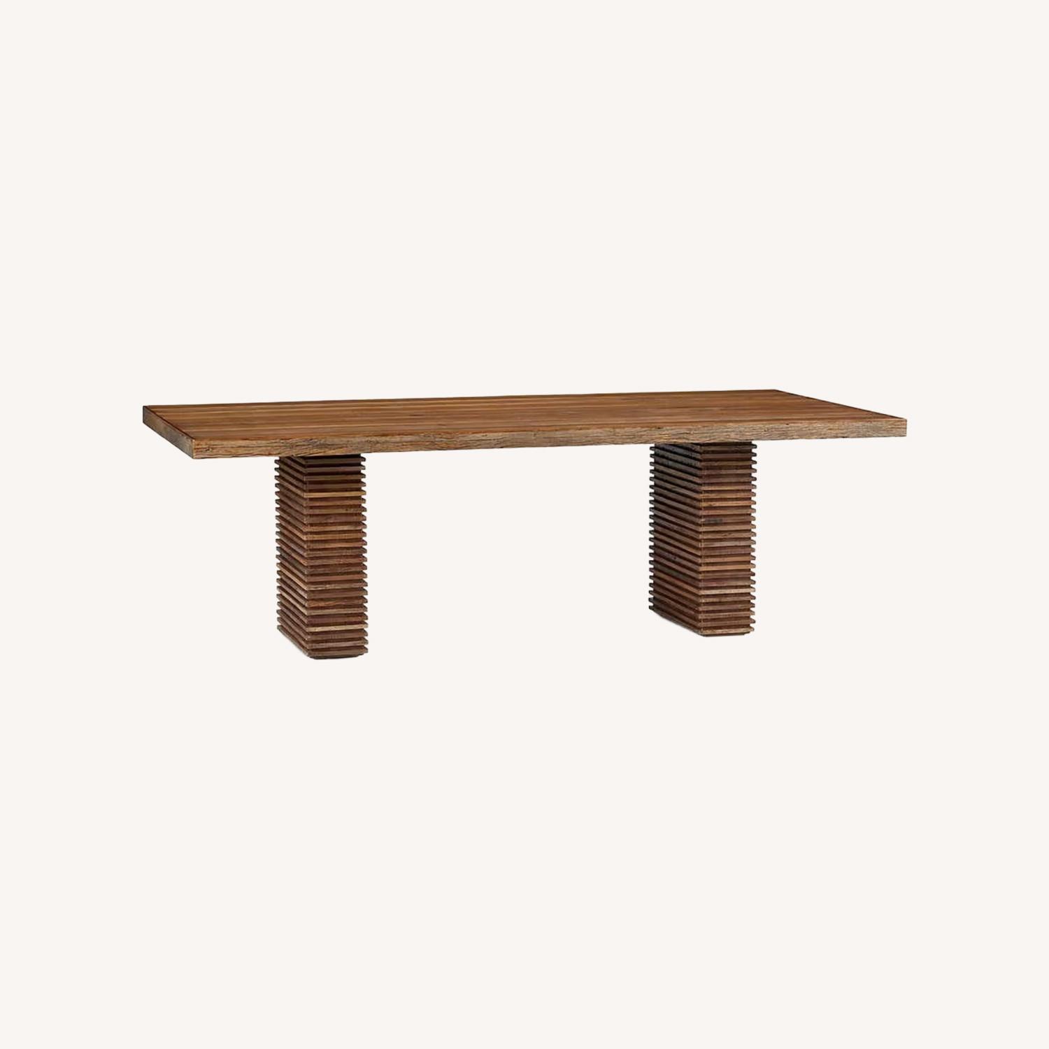 Crate & Barrel Paloma Dark Brown Wood Dining Table - image-0