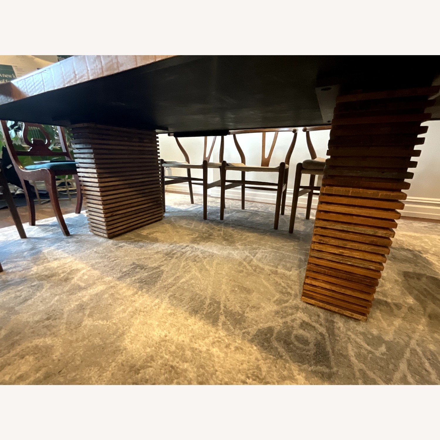 Crate & Barrel Paloma Dark Brown Wood Dining Table - image-3