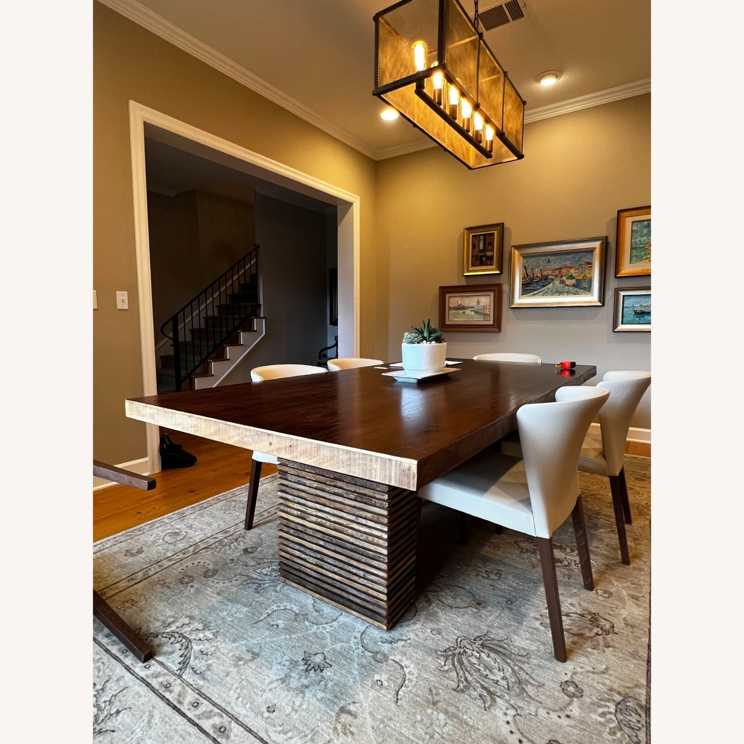 Crate & Barrel Paloma Dark Brown Wood Dining Table - image-1