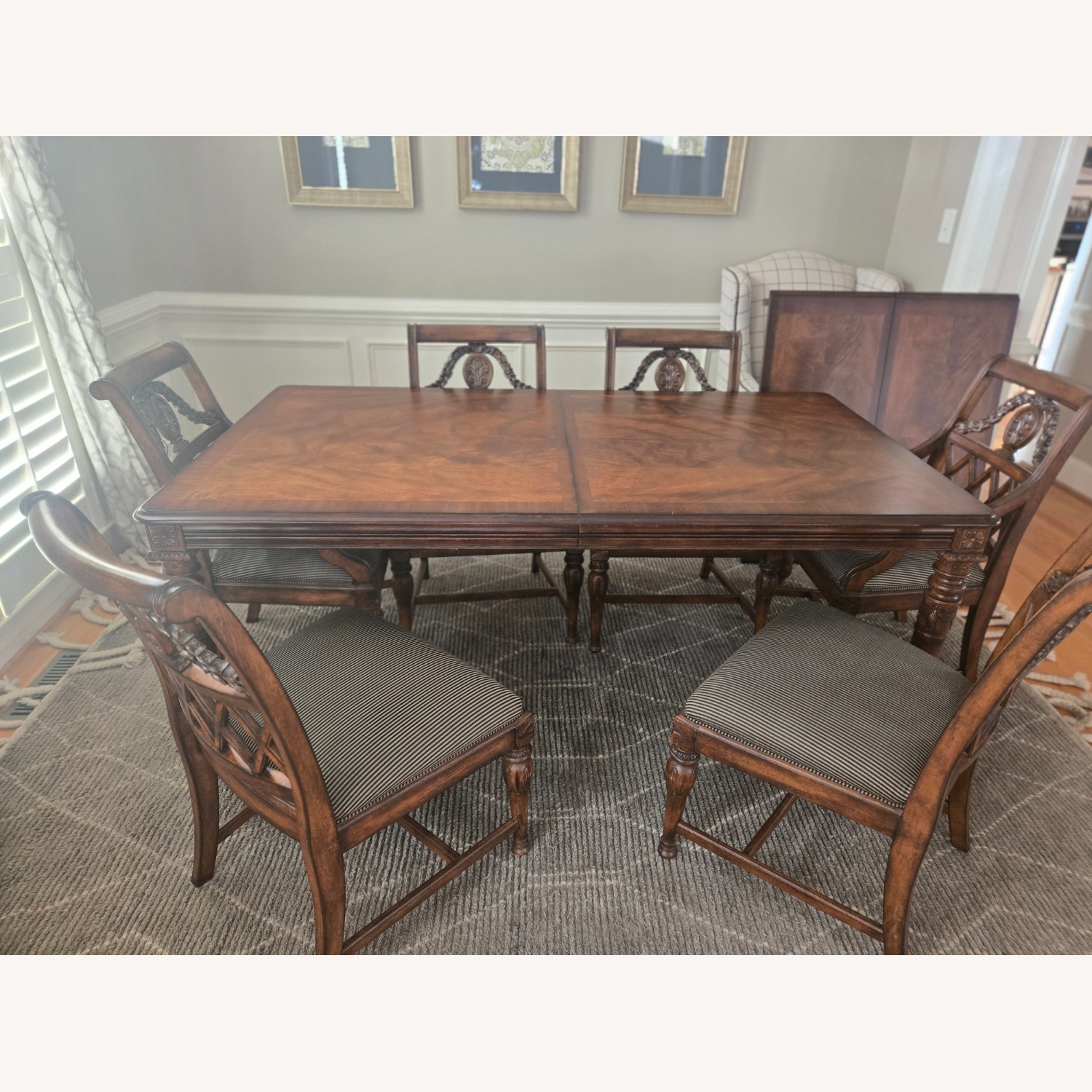 Walnut Dining Set – Table + 6 Chairs - image-1