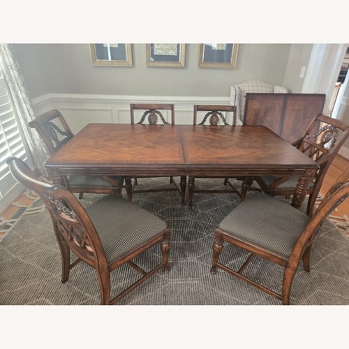 Used Walnut Dining Set – Table + 6 Chairs for sale on AptDeco