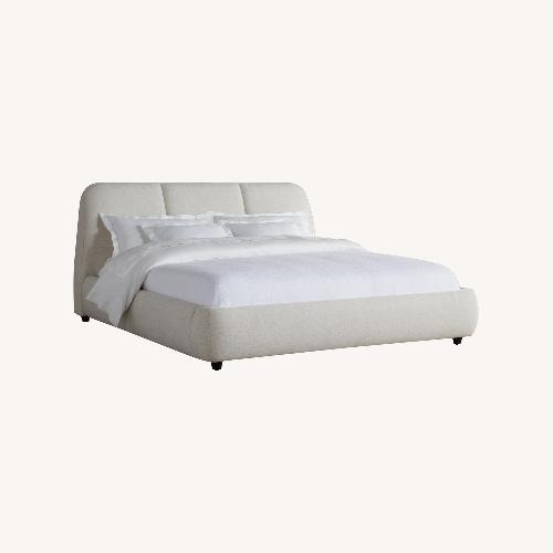 Used Arhaus Kinnan Bed Natural Fabric Queen Bed for sale on AptDeco