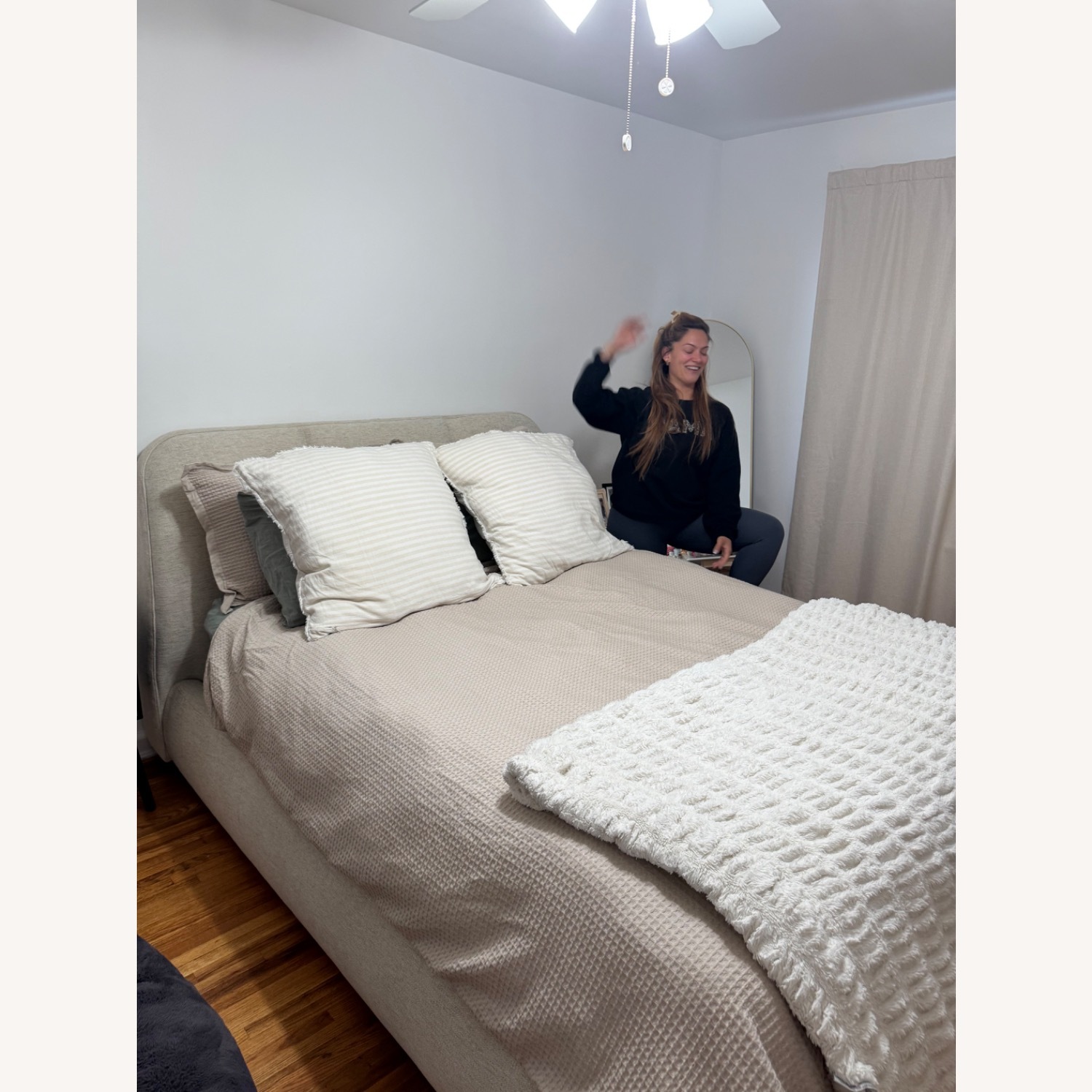 Arhaus Kinnan Bed Natural Fabric Queen Bed - image-2