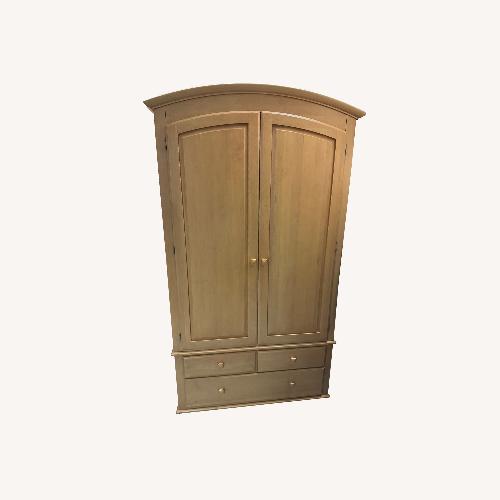 Used Ethan Allen Natural Wood Armoire for sale on AptDeco