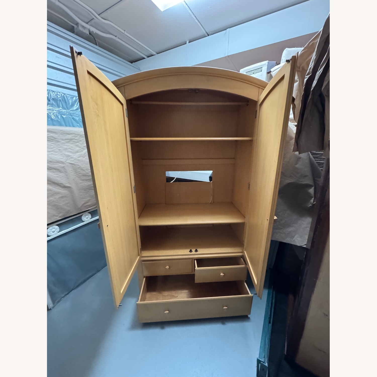 Ethan Allen Natural Wood Armoire - image-1