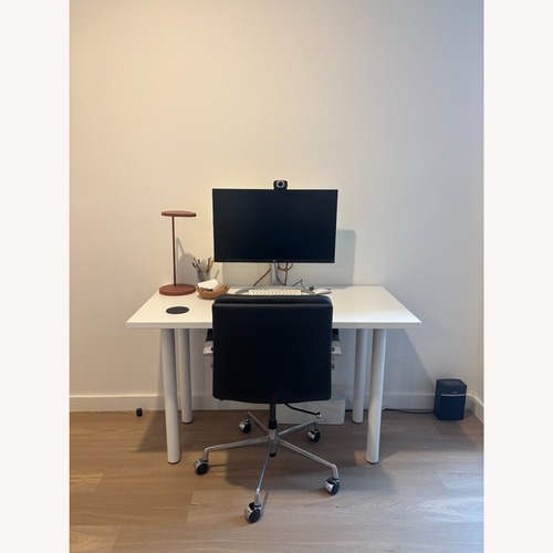 Used Haworth Jive White Desk for sale on AptDeco