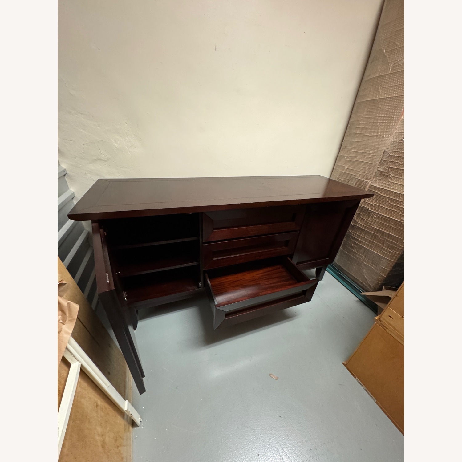 Dark Brown Wood Sideboard - image-4