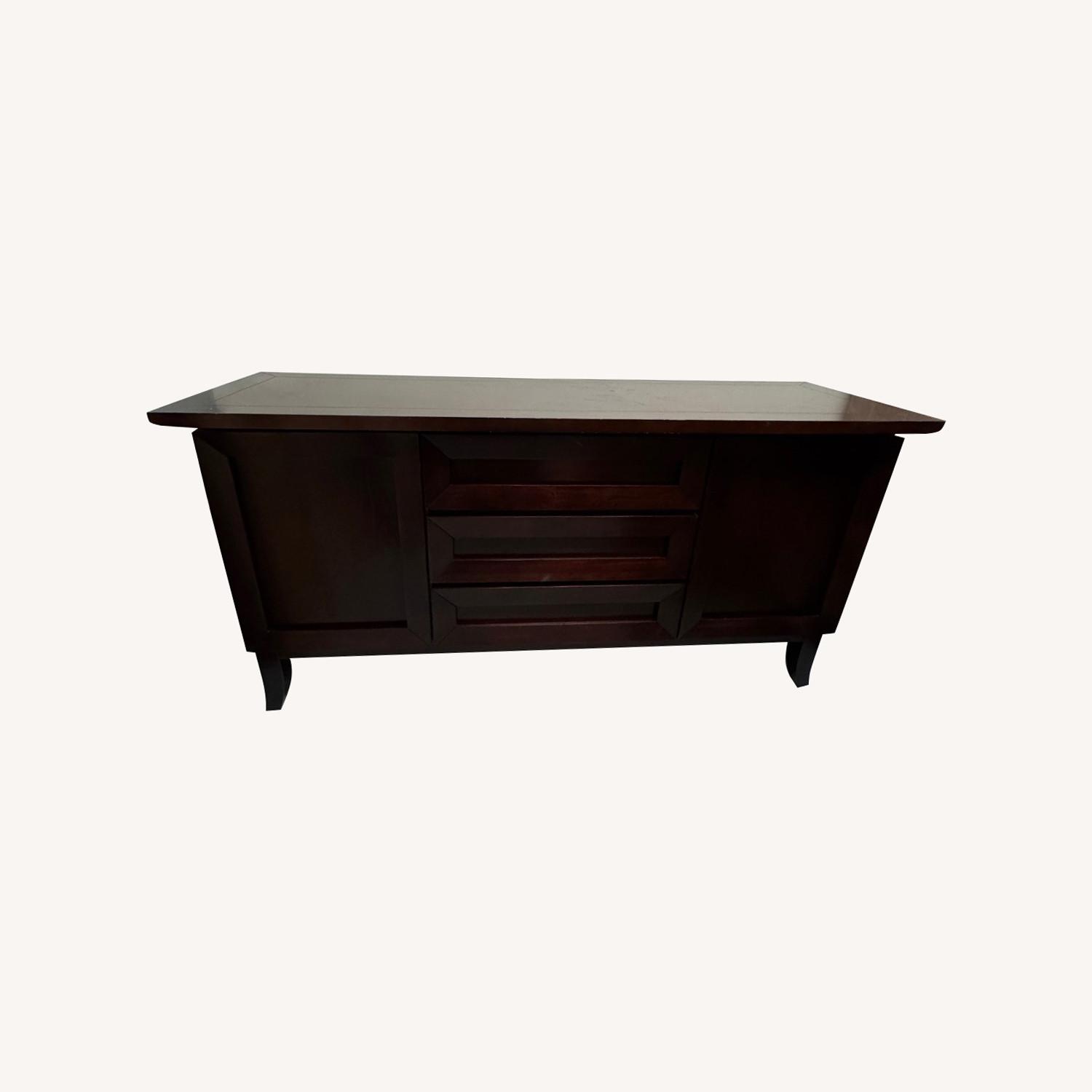 Dark Brown Wood Sideboard - image-0