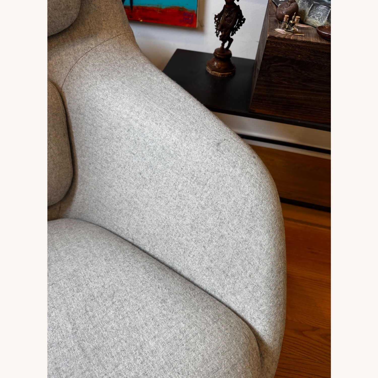 Herman Miller Sriad Light Gray Fabric Ottoman - image-5