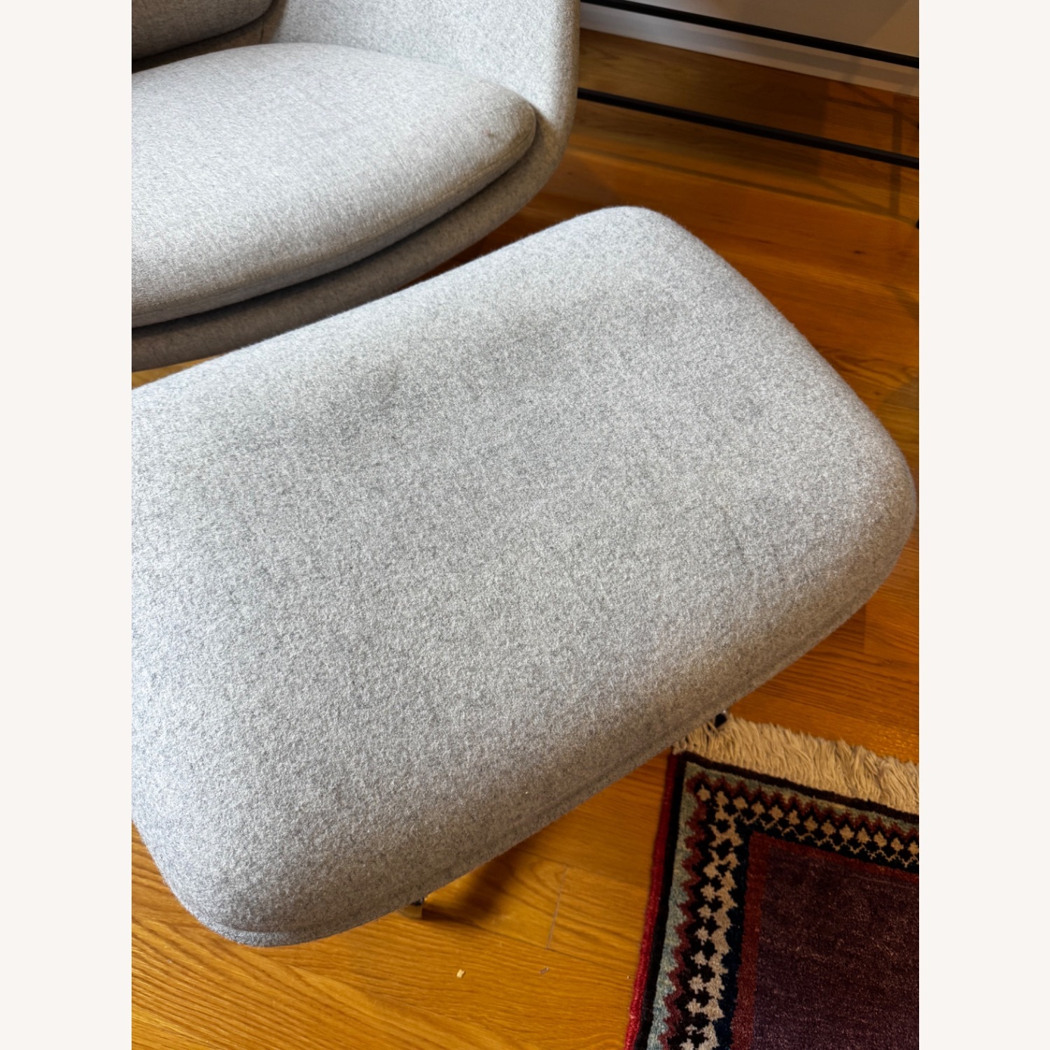 Herman Miller Sriad Light Gray Fabric Ottoman - image-2