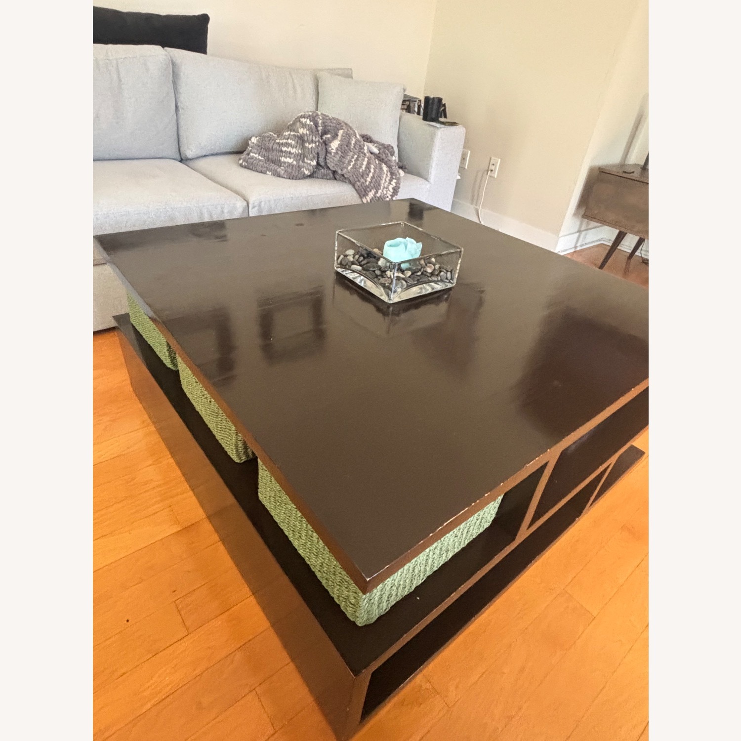 Pampa Zig Zag Dark Brown Wood Coffee Table - image-4