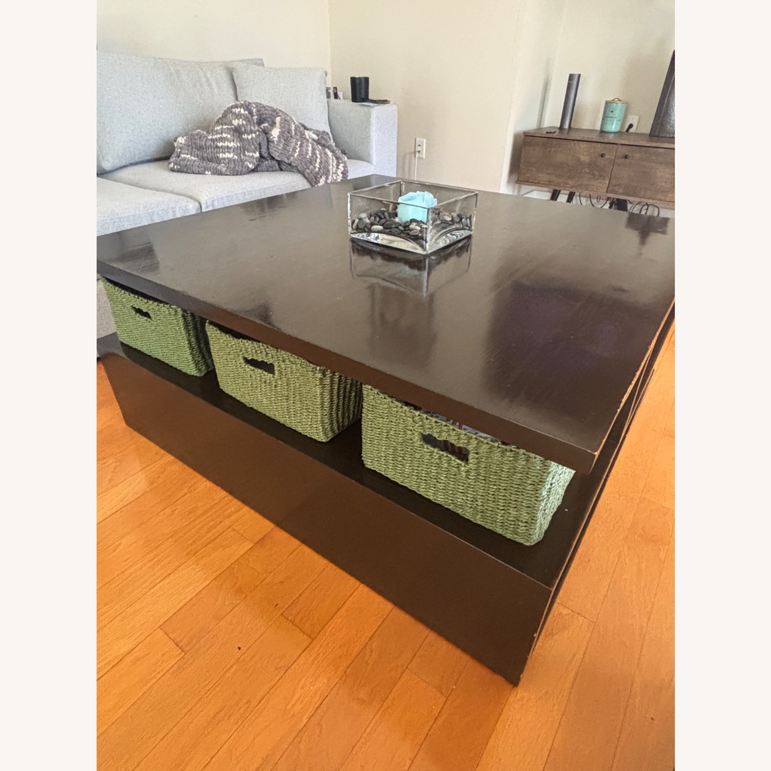 Pampa Zig Zag Dark Brown Wood Coffee Table - image-5