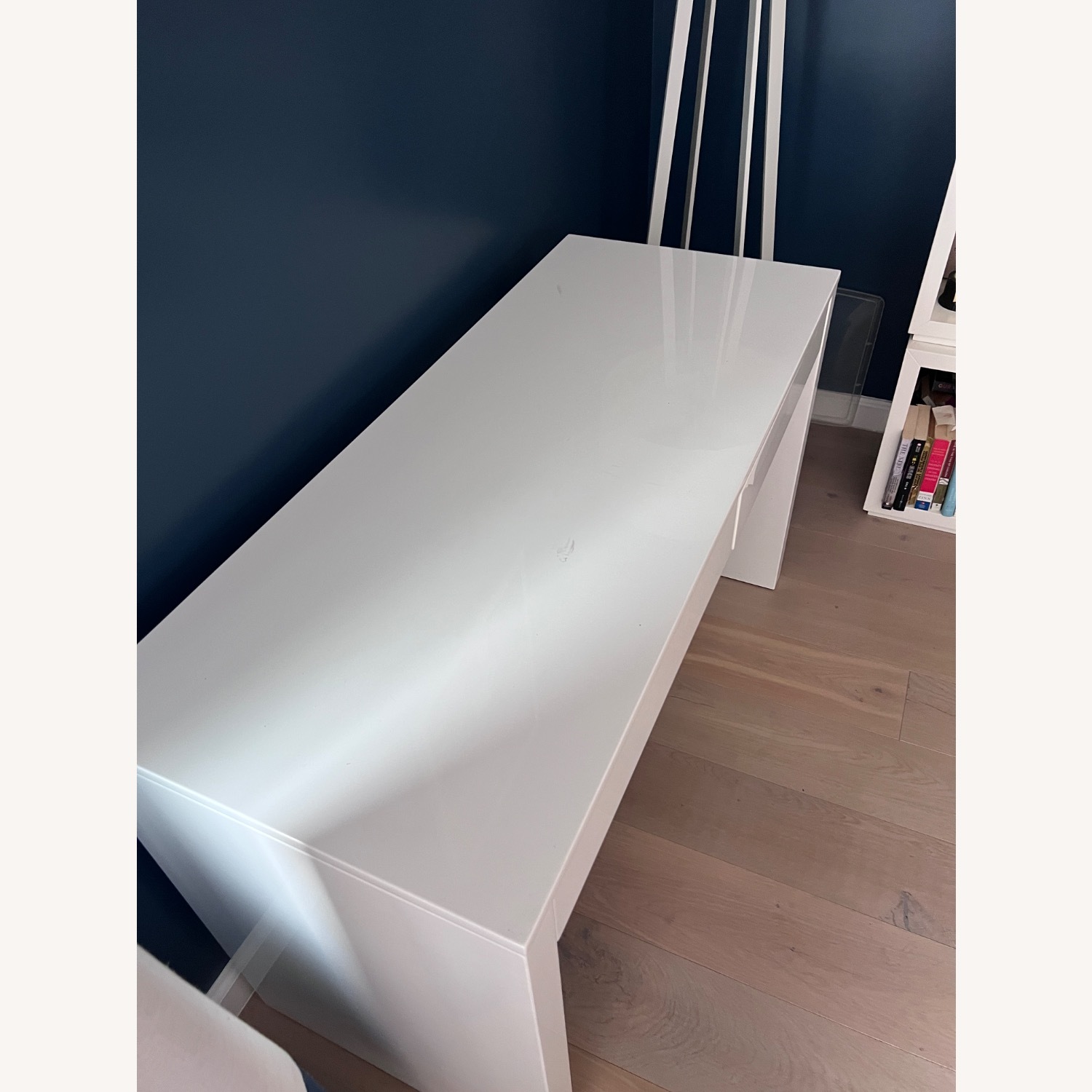 CB2 Runway White Lacquer Desk - image-2