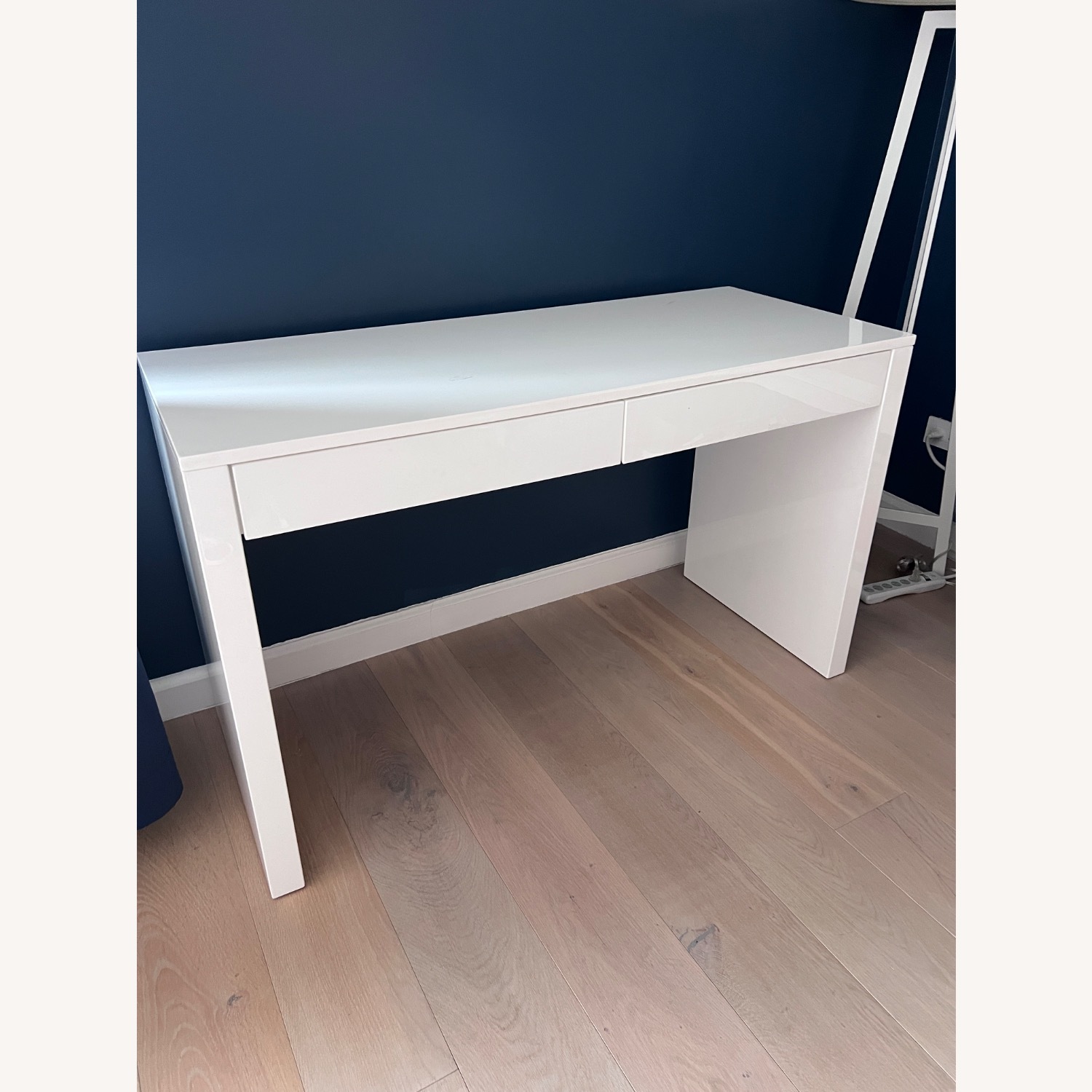 CB2 Runway White Lacquer Desk - image-1