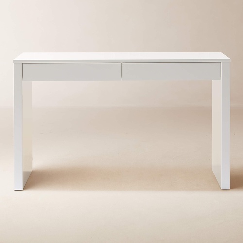 Used CB2 Runway White Lacquer Desk for sale on AptDeco