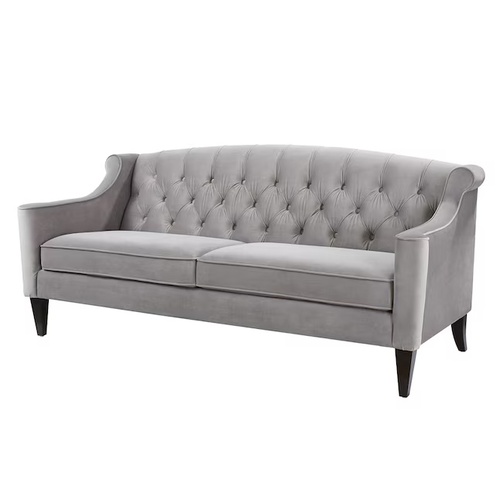 Used Tufted Button Blue Gray Sofa  for sale on AptDeco