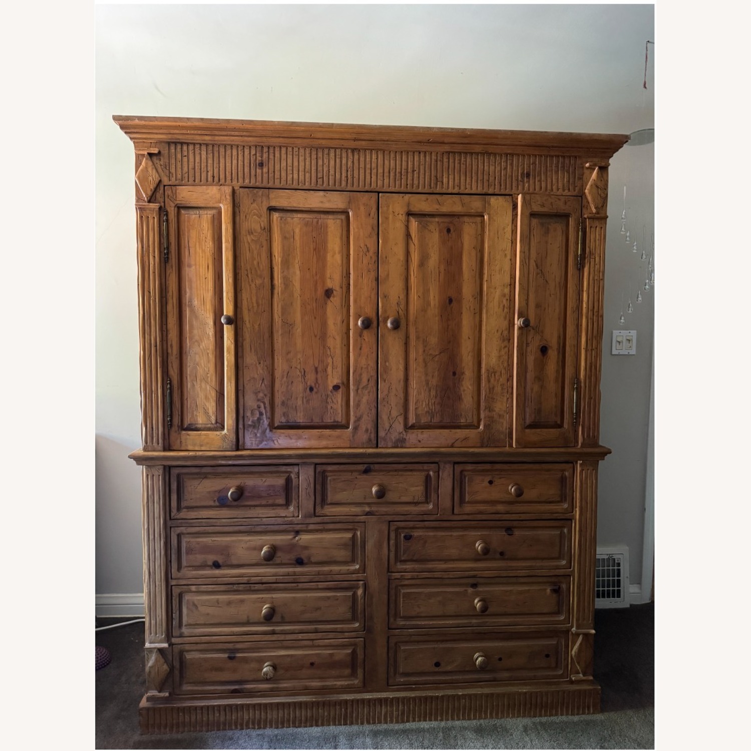 Solid Wood Custom Made Armoire - image-0