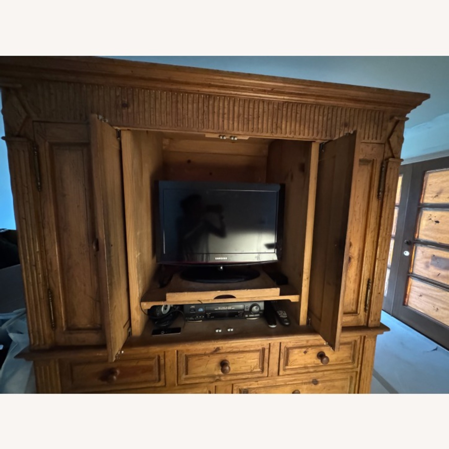 Solid Wood Custom Made Armoire - image-2