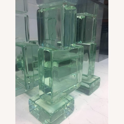 Used Mid Century Modern Italian Ice Glass Cube Table for sale on AptDeco