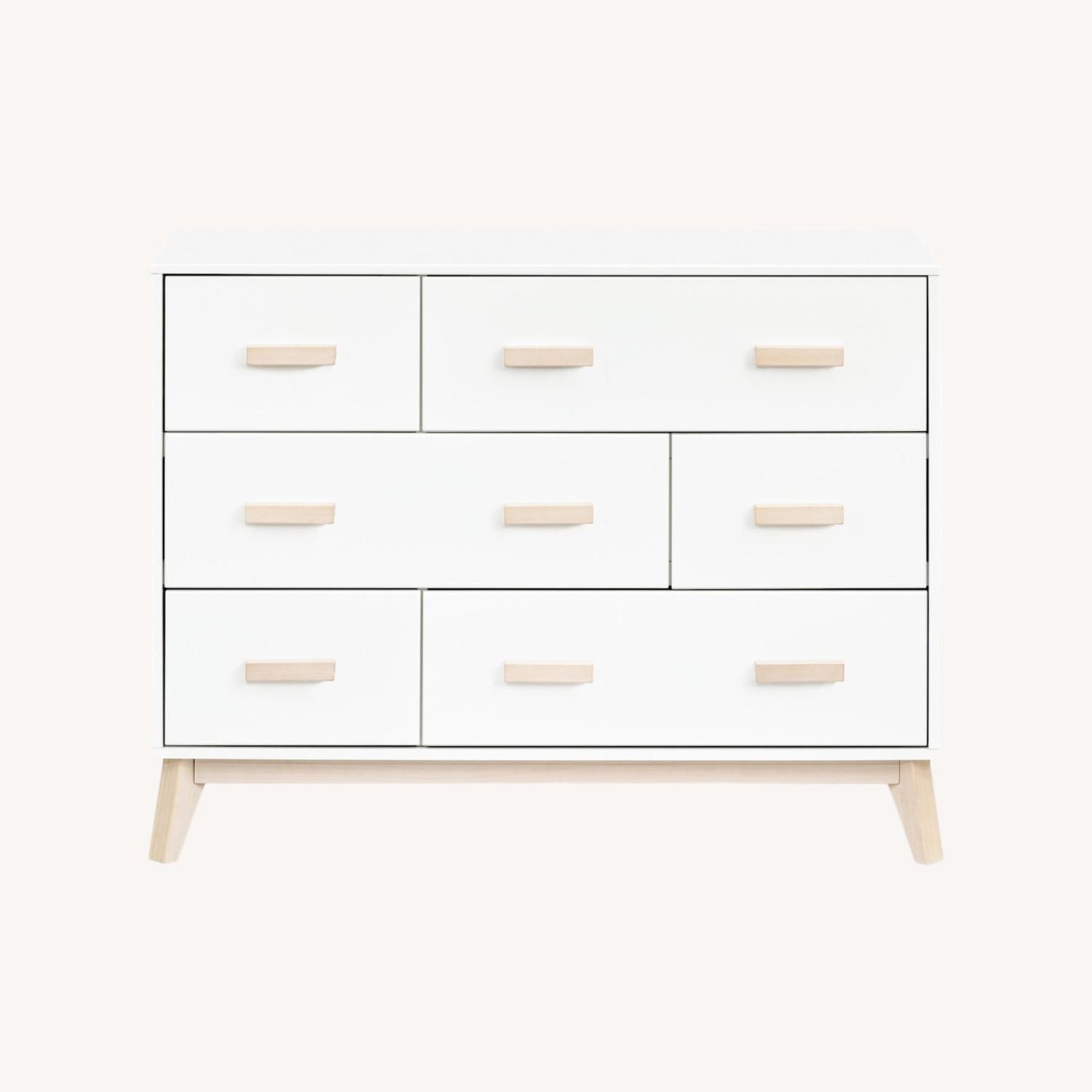 Babyletto Scoot White and Natural Wood Dresser - image-0