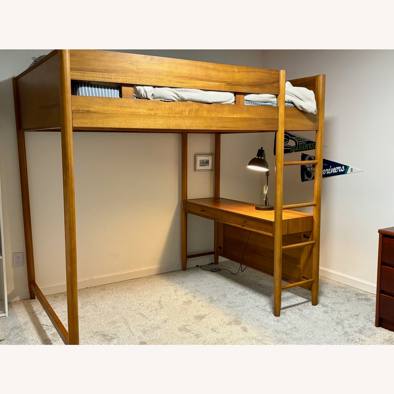 West Elm x pbt Mid-Century Loft Bed with Desk - image-2