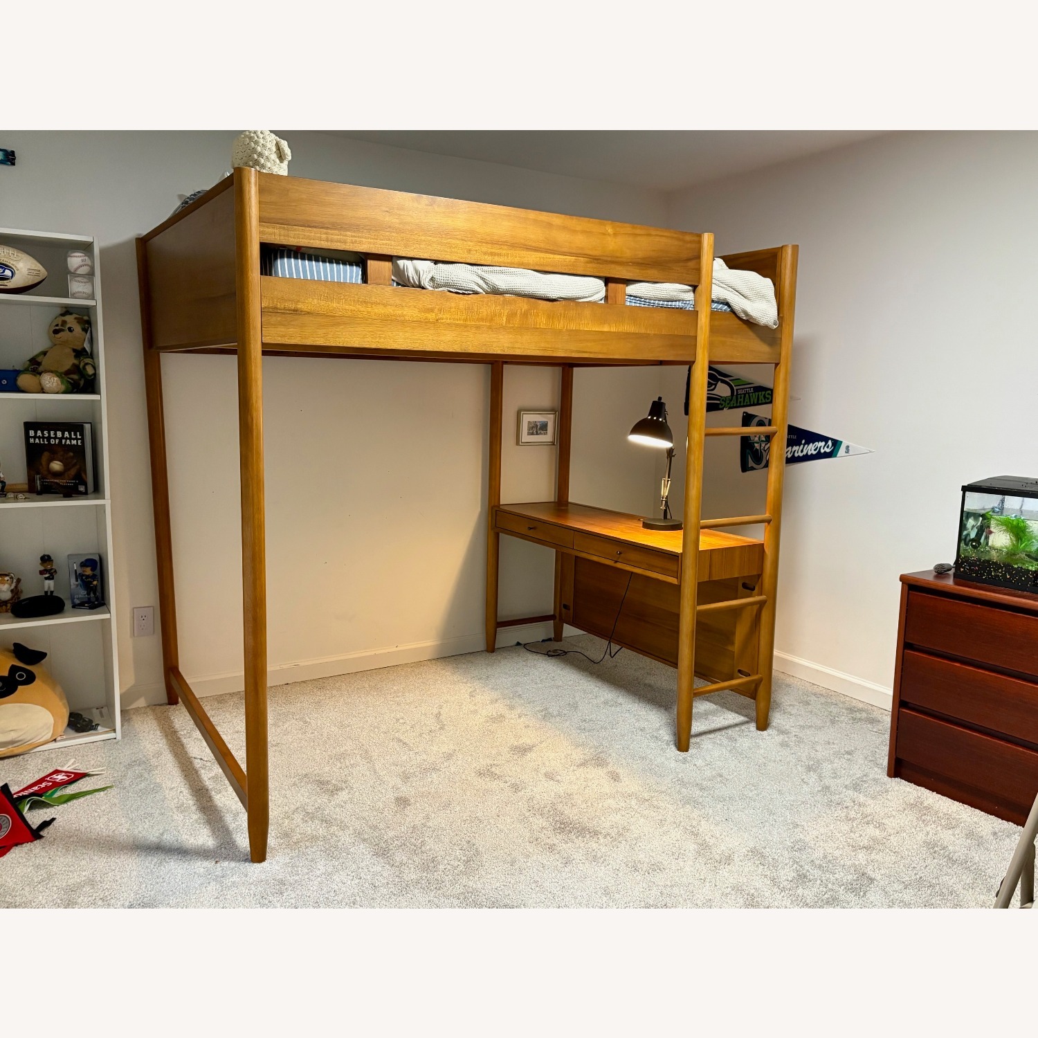 West Elm x pbt Mid-Century Loft Bed with Desk - image-3