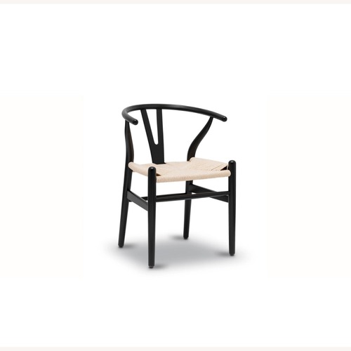 Used Poly and Bark Weave Natural Wood Dining Chairs for sale on AptDeco