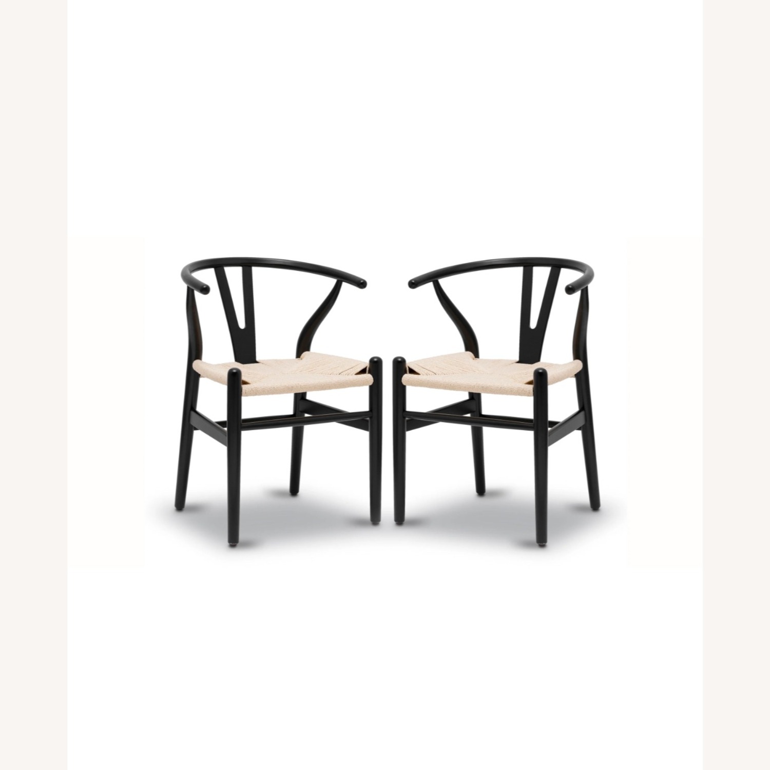Poly and Bark Weave Natural Wood Dining Chairs - image-2