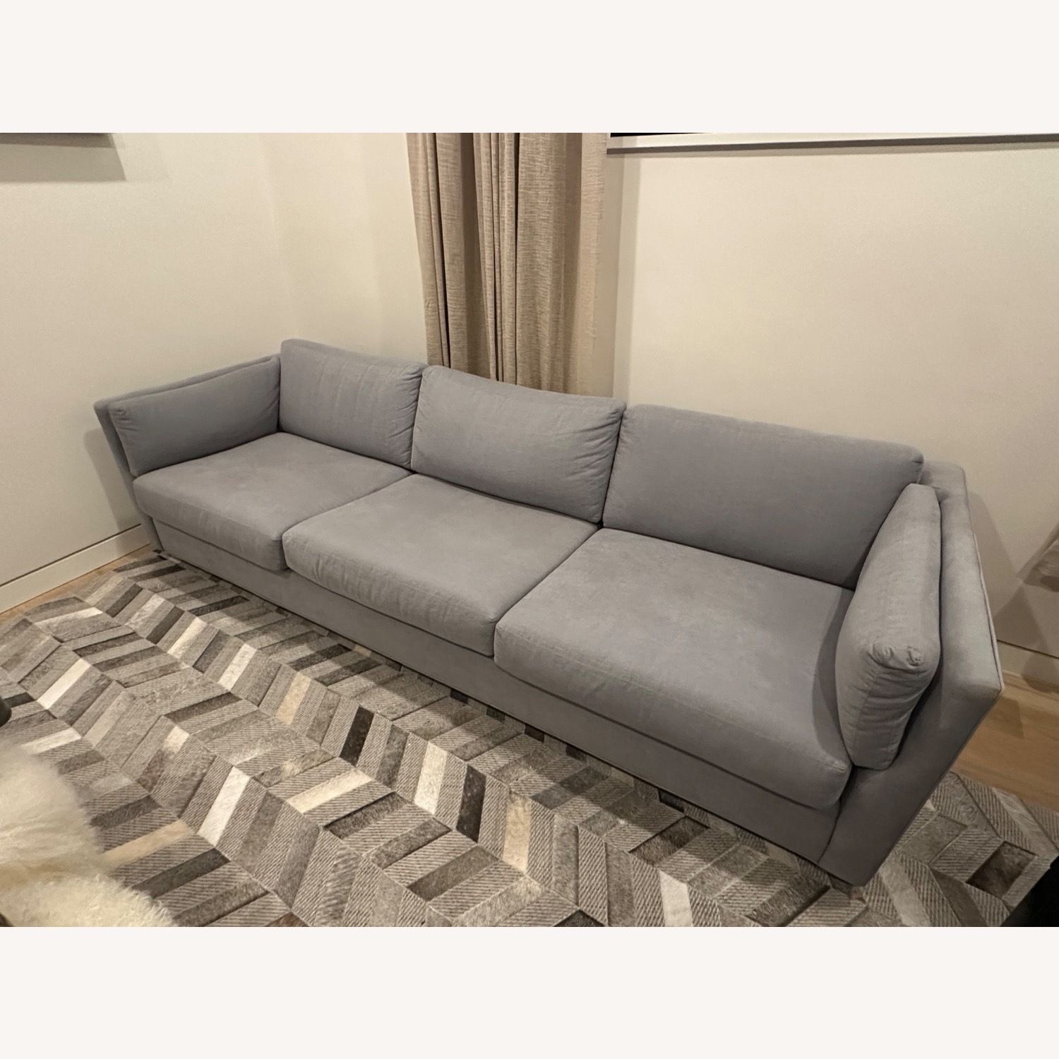 Vintage Gray Sofa Completely Redone - image-3