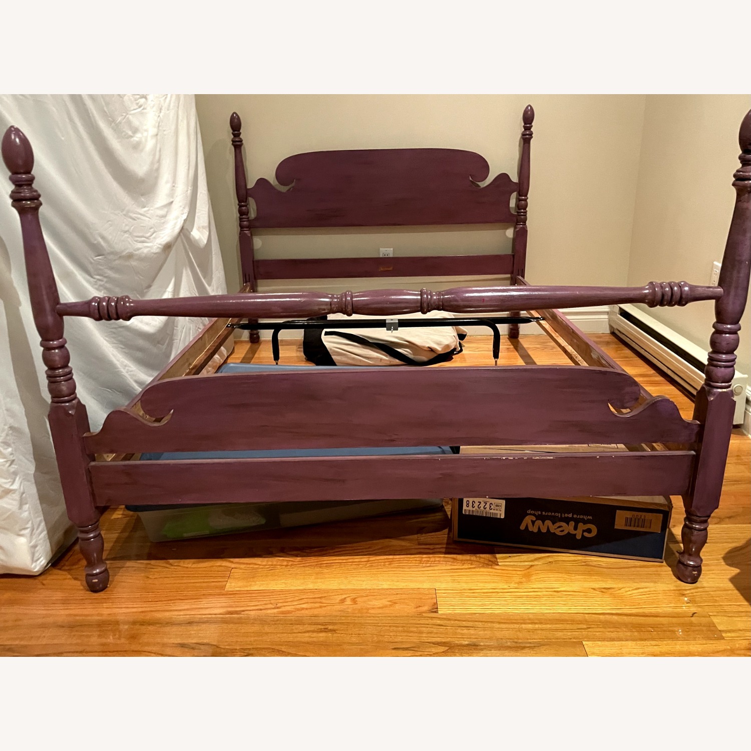 Purple Wood Full Bed - image-1