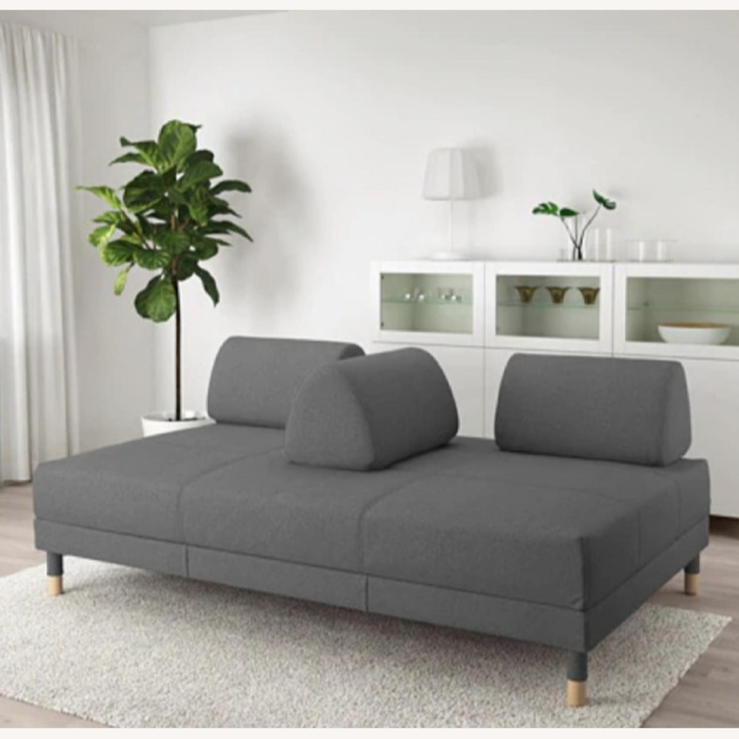 IKEA Flottebo Dark Gray Fabric Sleeper Sofa - image-6