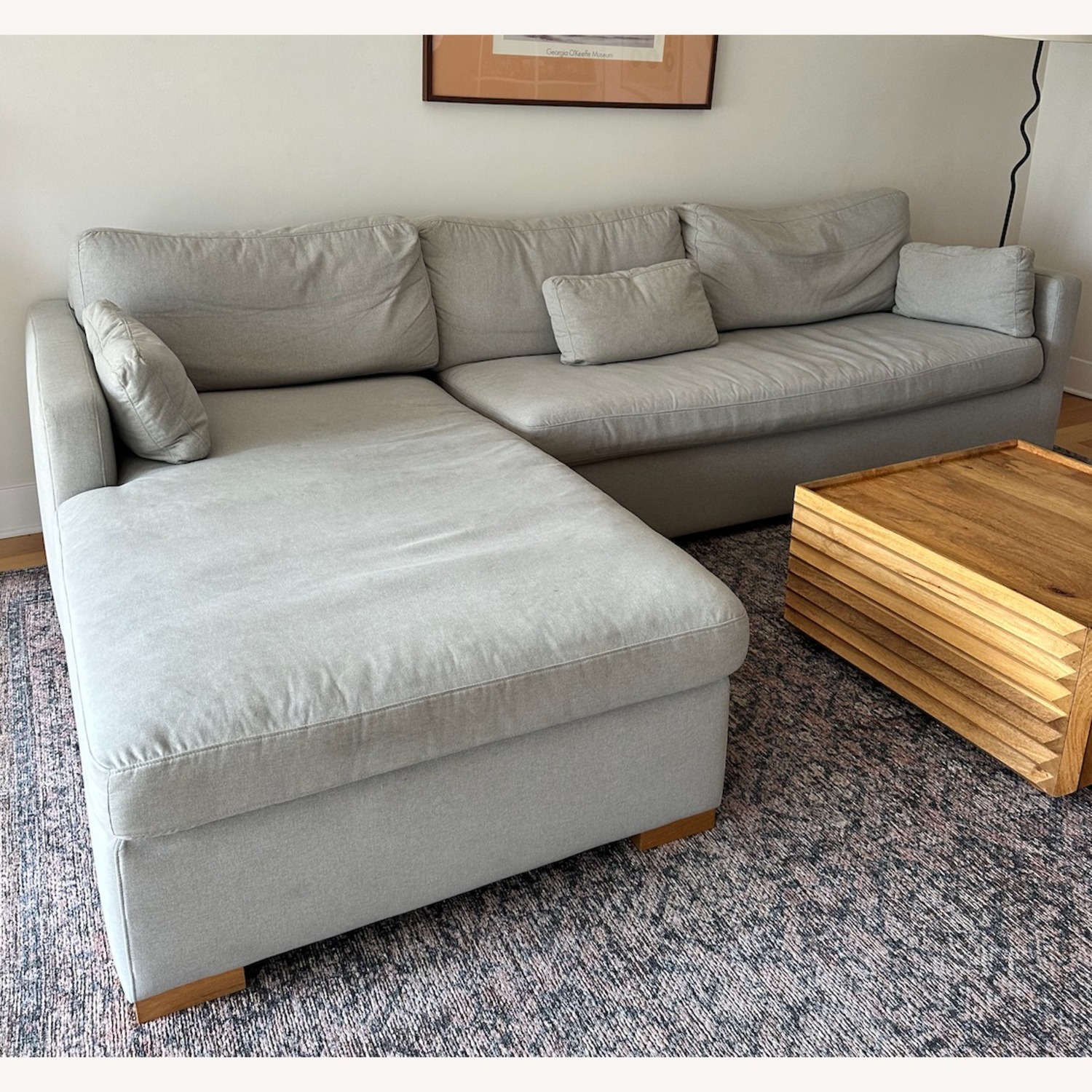 Interior Define Light Gray 2 Piece Sectional - image-1