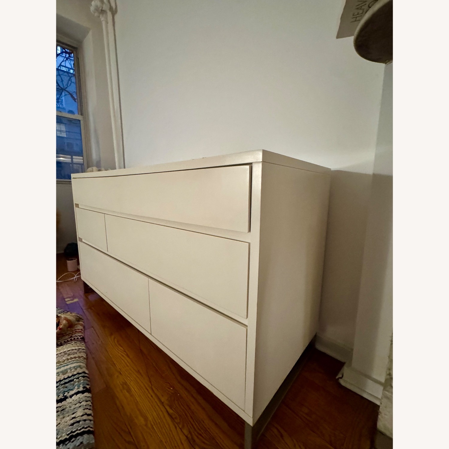 West Elm Emilia White Lacquer Dresser (6 Drawers) - image-1