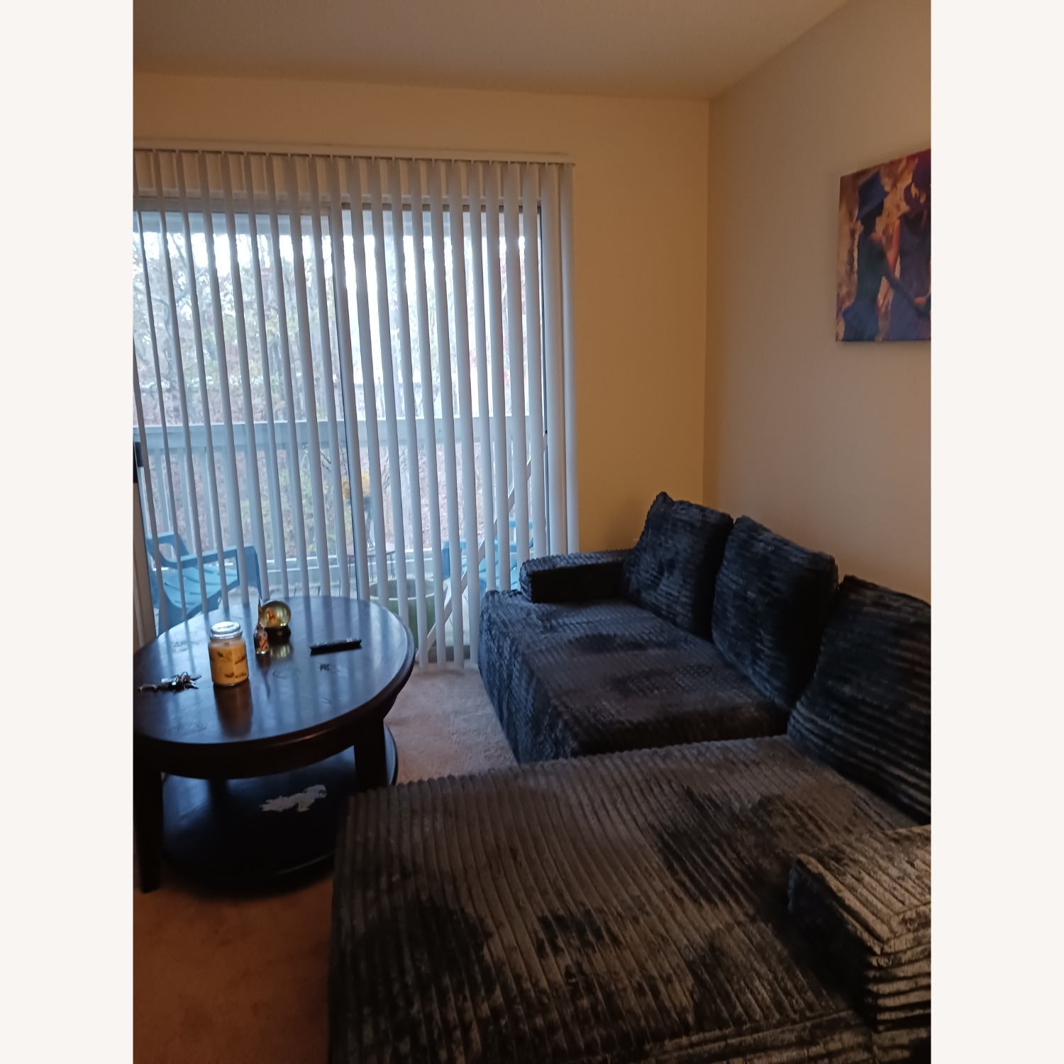 Dark Gray 2 Piece Sectional - image-1