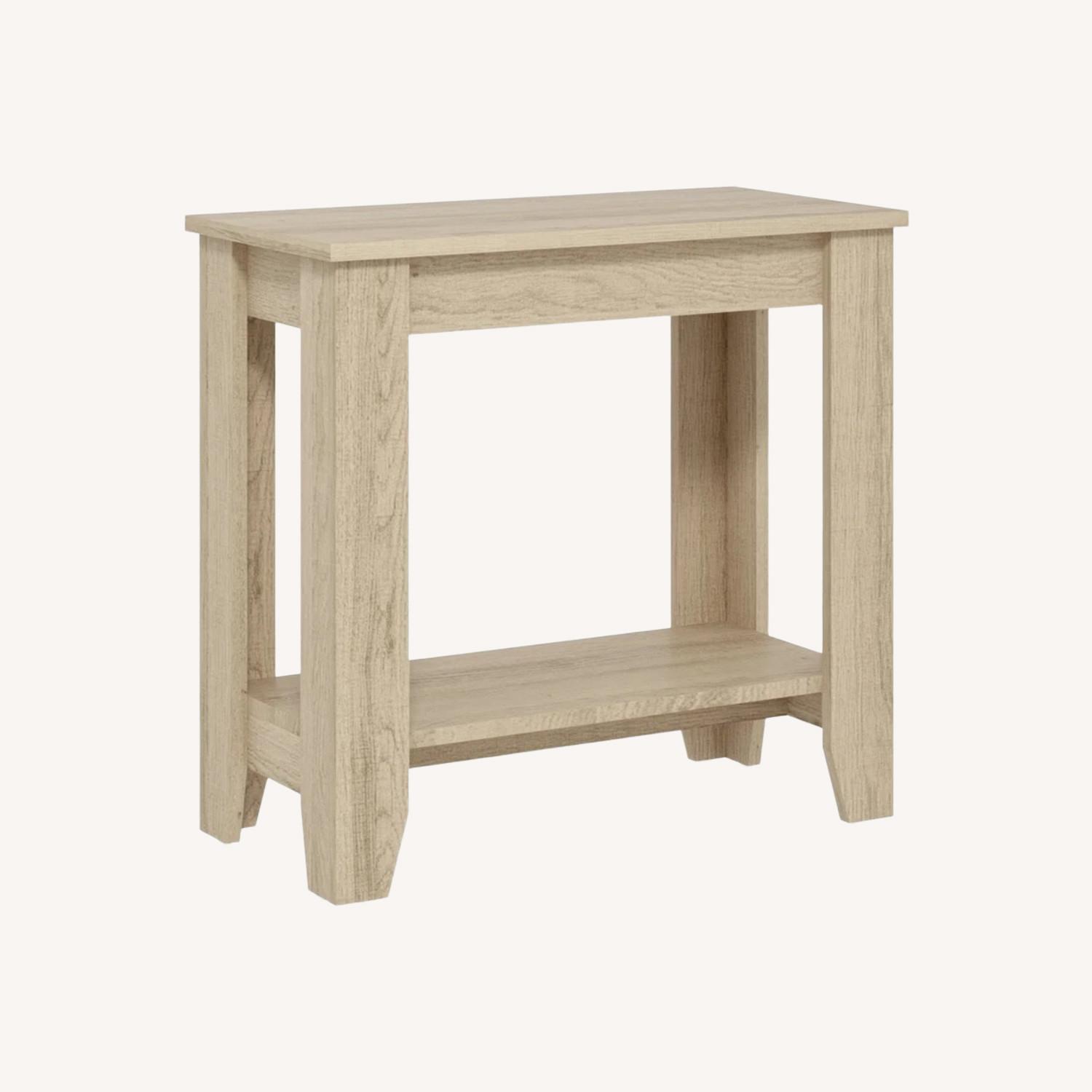 Natural Side Table With Storage  - image-0