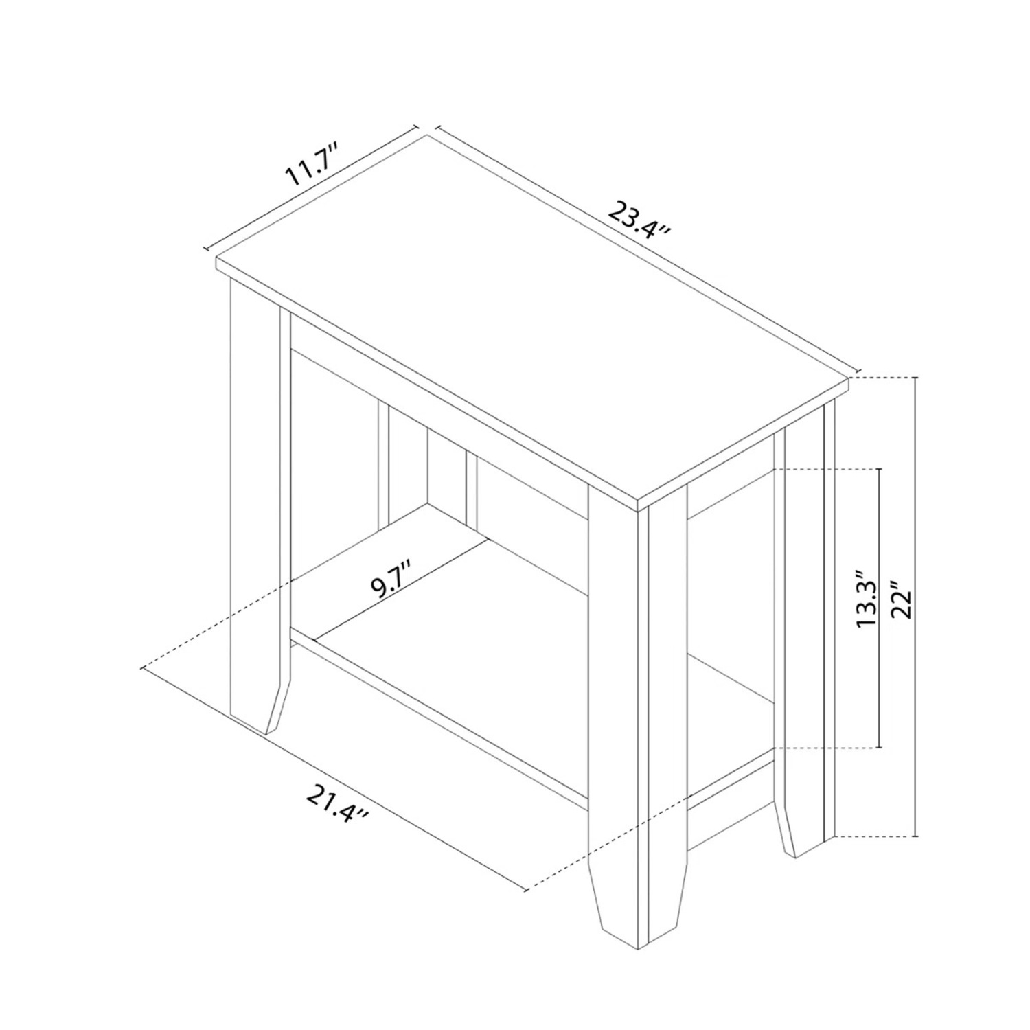 Natural Side Table With Storage  - image-4