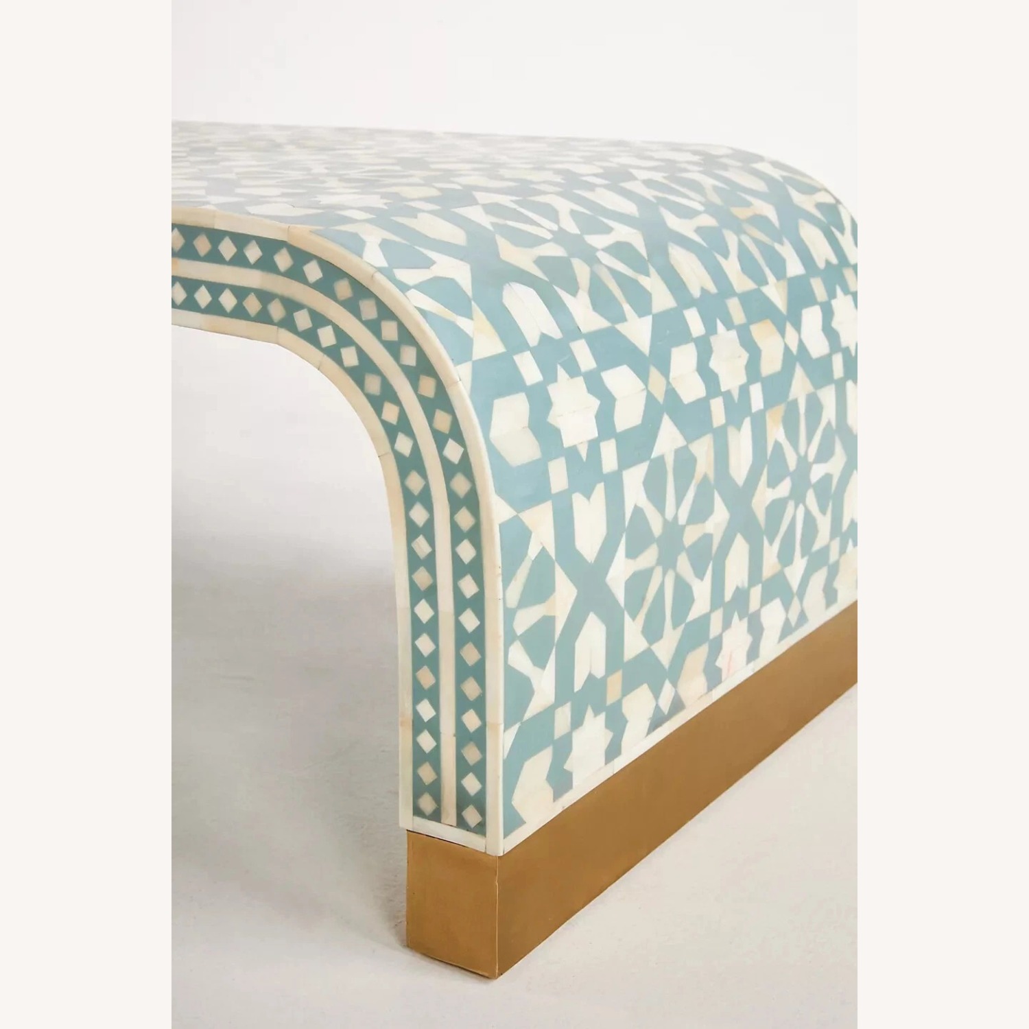 Anthropologie Bone Inlay Green Coffee Table - image-3