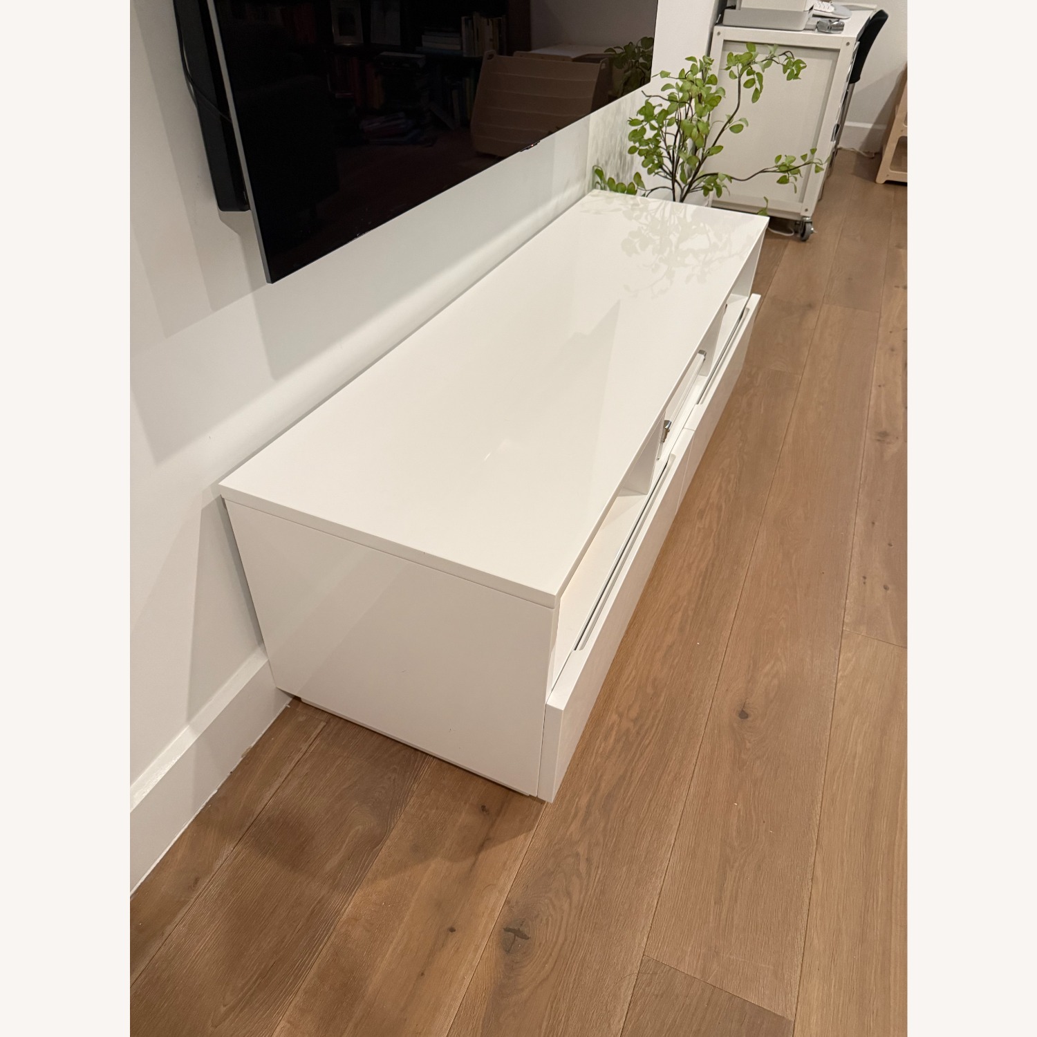 CB2 White Media Storage - image-2