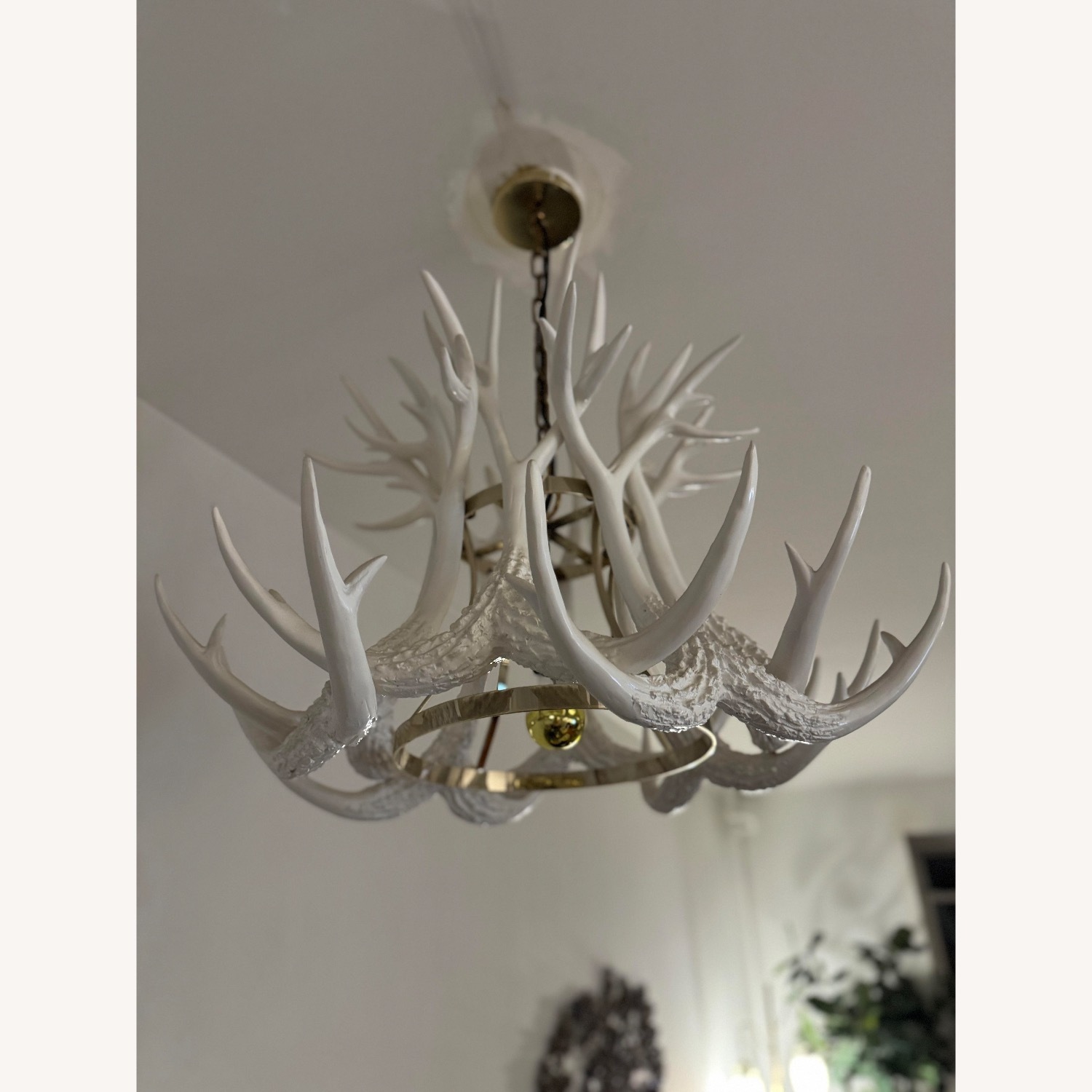 Pottery Barn Antler Pendant Light - image-3