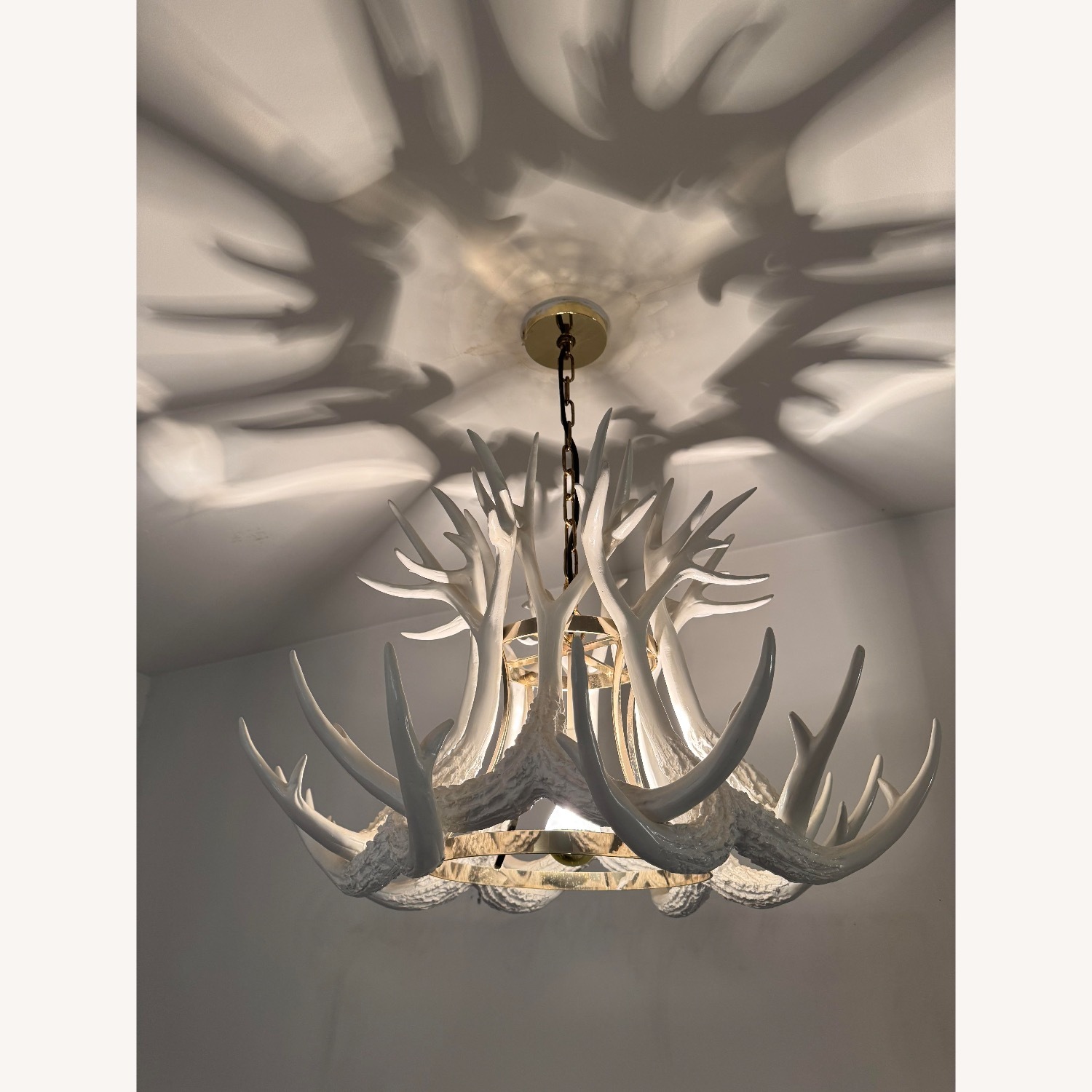 Pottery Barn Antler Pendant Light - image-4