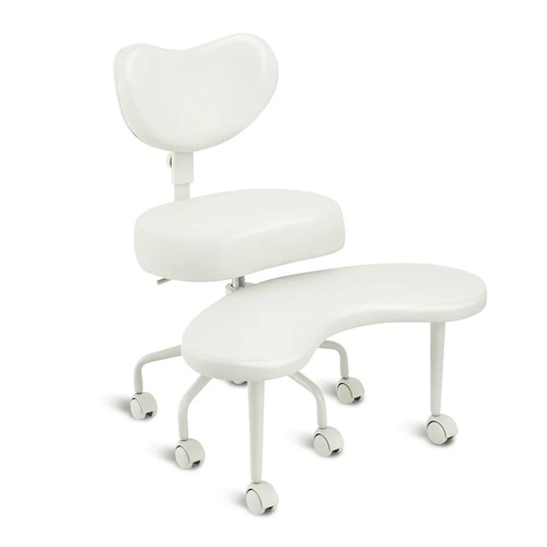 Used Pipersong Pro White Faux Leather Office Chair for sale on AptDeco