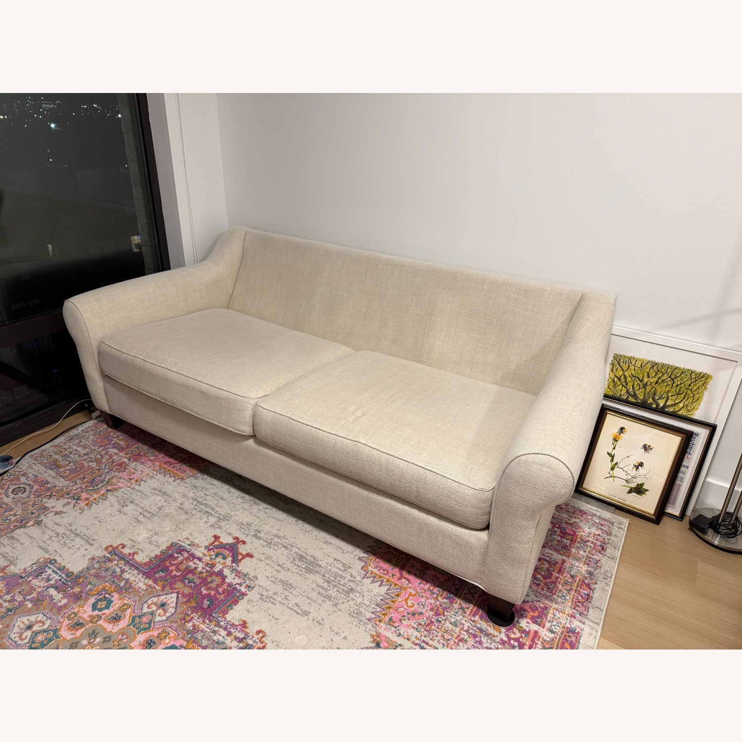 Raymour & Flanigan Queen Sleeper Sofa in Linen - image-2