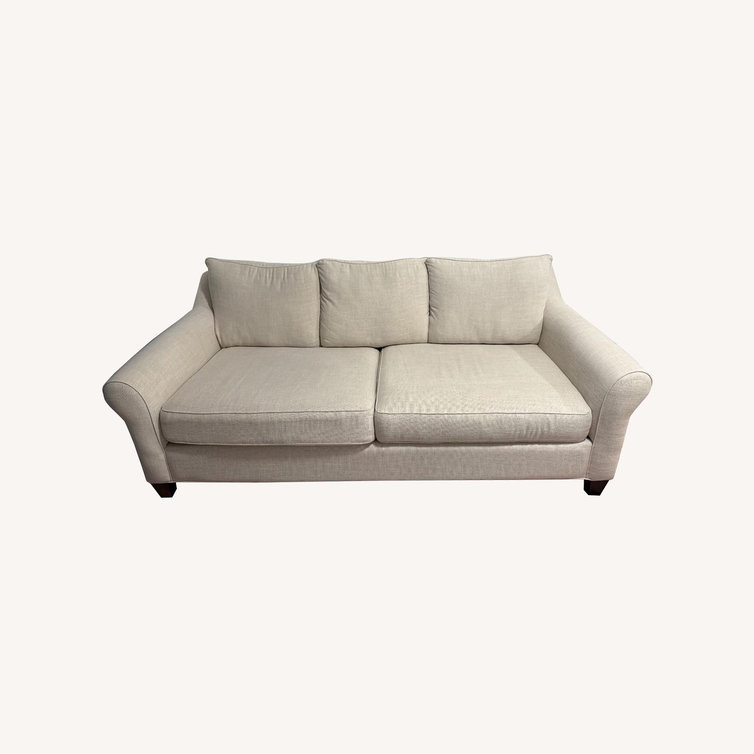 Raymour & Flanigan Queen Sleeper Sofa in Linen - image-0