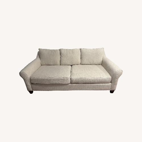 Used Raymour & Flanigan Queen Sleeper Sofa in Linen for sale on AptDeco