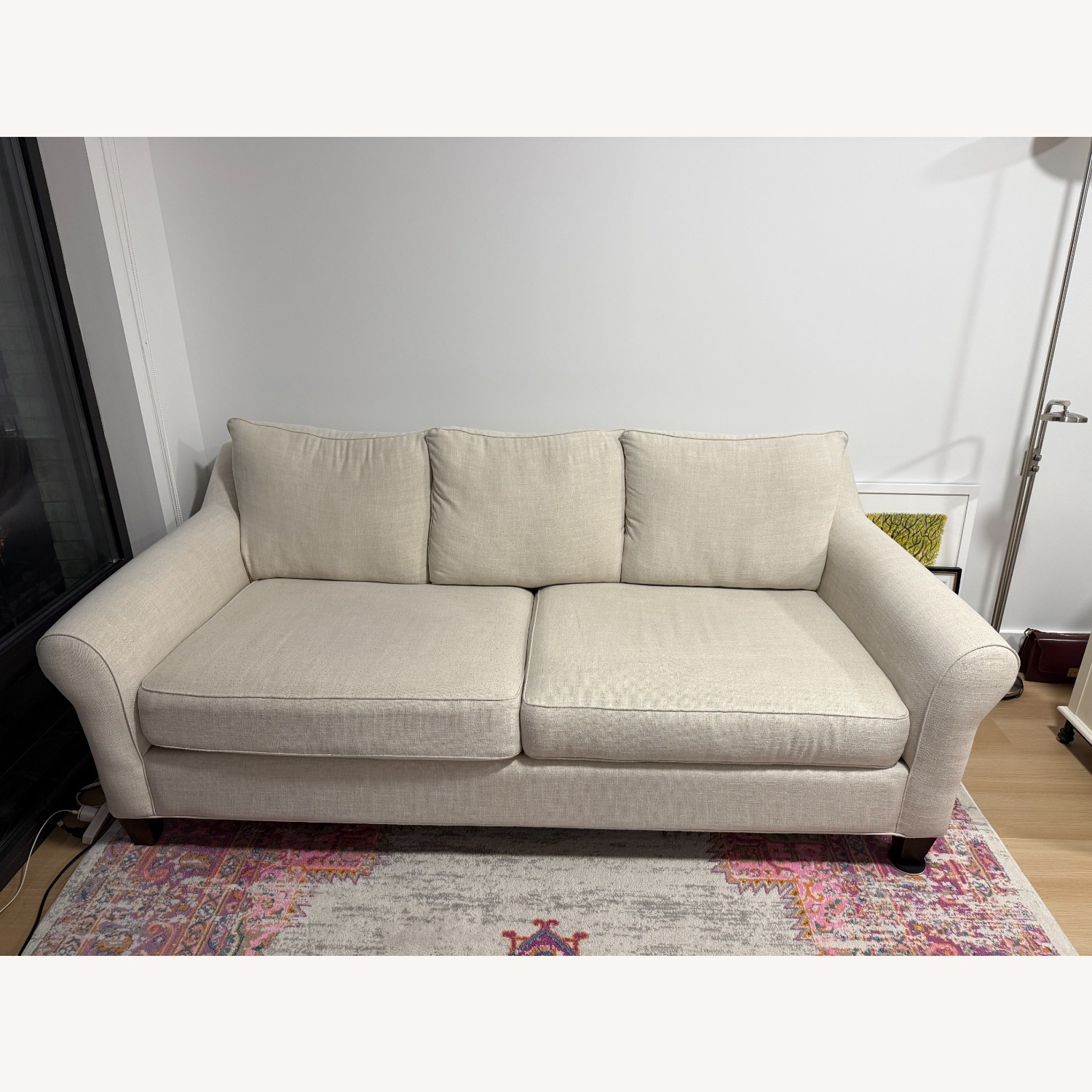 Raymour & Flanigan Queen Sleeper Sofa in Linen - image-1