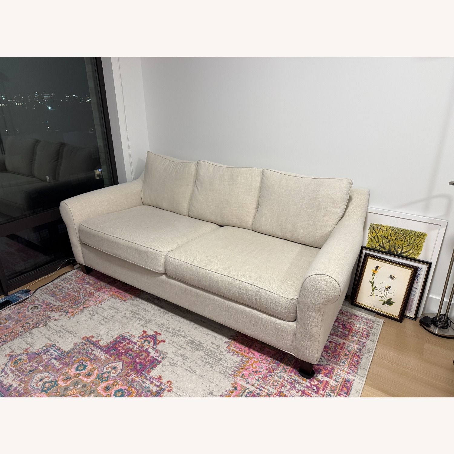 Raymour & Flanigan Queen Sleeper Sofa in Linen - image-3