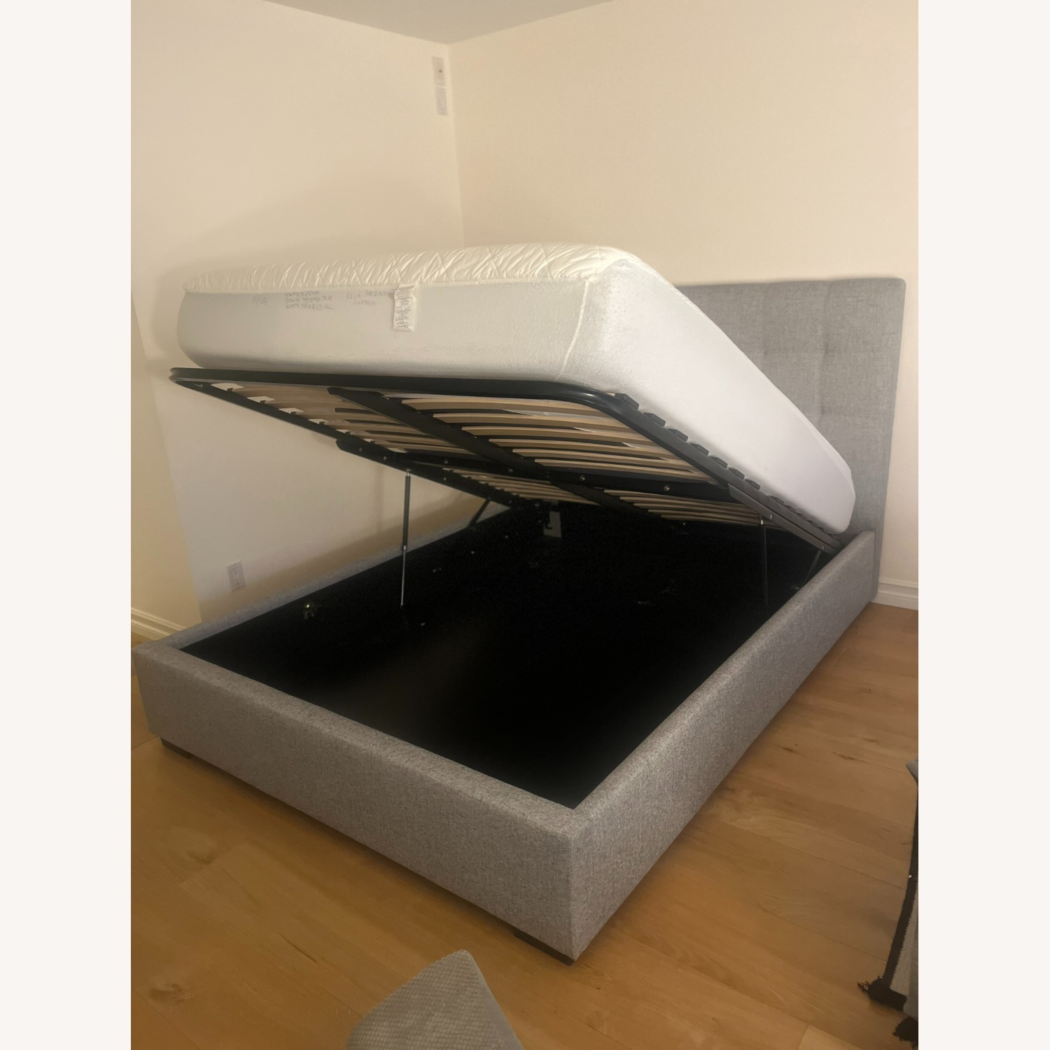 Joss & Main Light Gray Queen Storage Bed - image-2