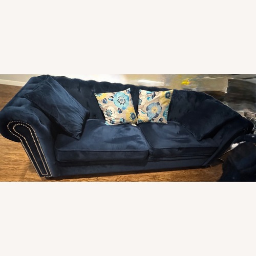 Used Velvet Tufted Sofa  for sale on AptDeco
