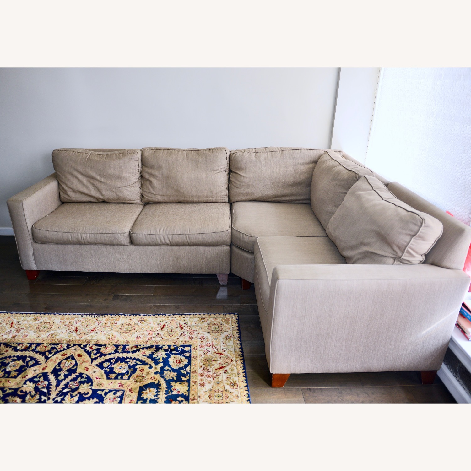 Pottery Barn Cameron Light Brown 2 Piece Sectional - image-1